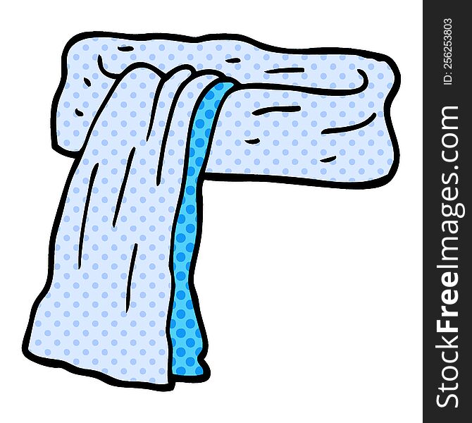 cartoon doodle scarf