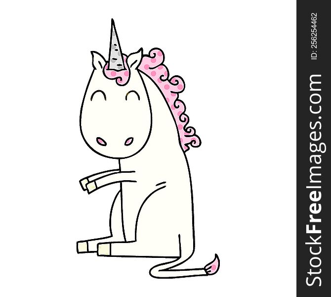 comic book style quirky cartoon unicorn. comic book style quirky cartoon unicorn