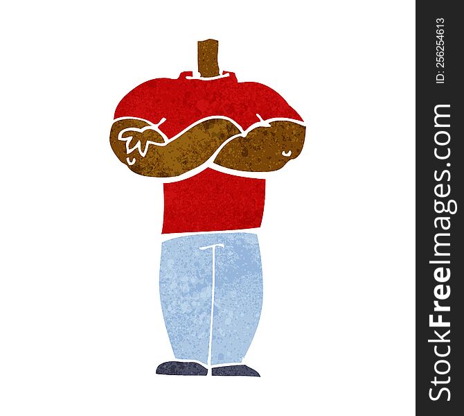 cartoon body with folded arms  (mix and match cartoons or add own photos