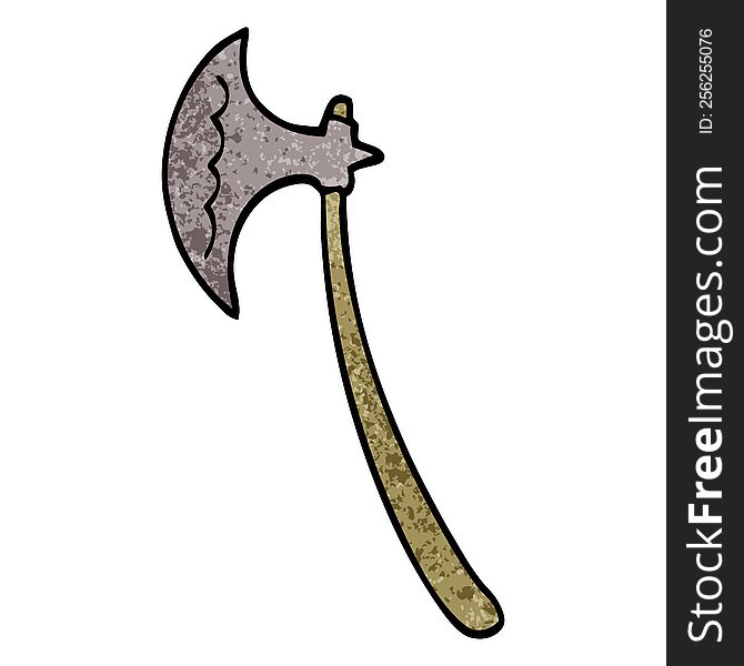 cartoon doodle medieval axe