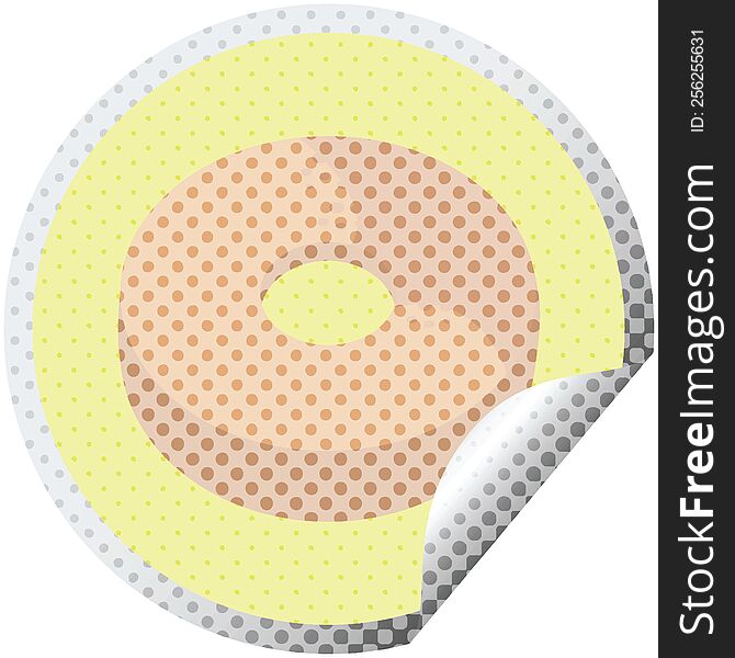 donut graphic vector illustration circular sticker. donut graphic vector illustration circular sticker