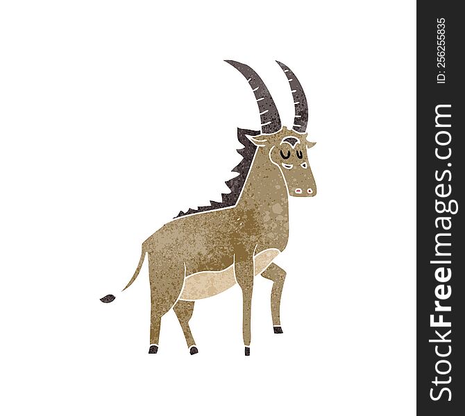 retro cartoon antelope