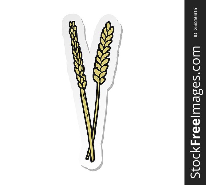 sticker of a cartoon corn