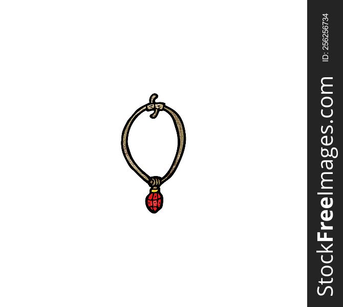 cartoon ruby necklace
