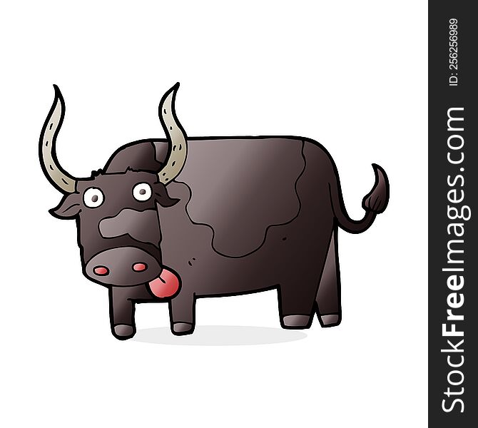 cartoon bull