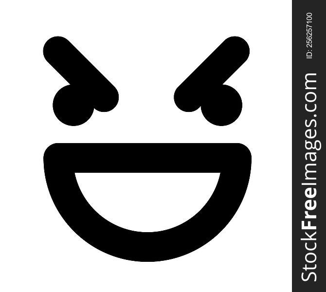 simple mean face icon