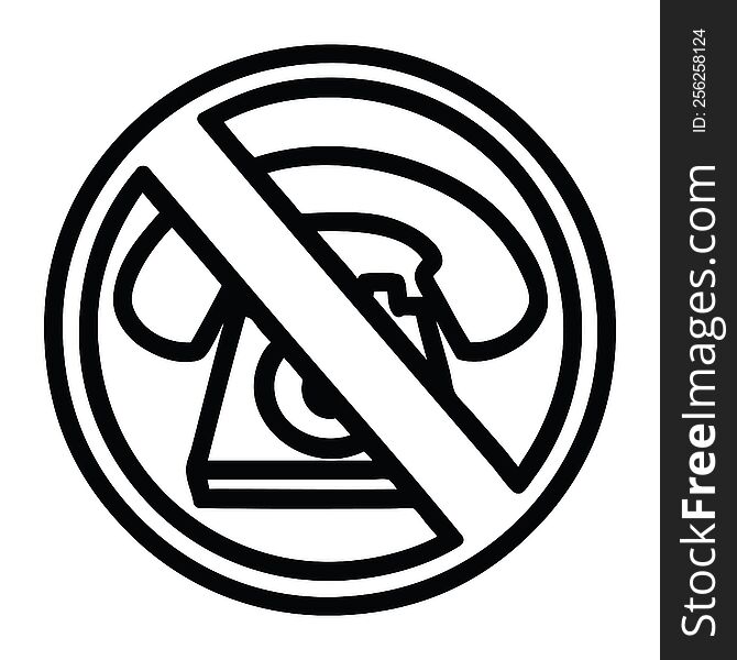 no cold calling icon symbol