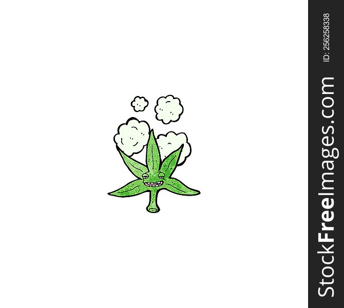 Marijuana Leaf Cartoon Character