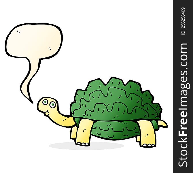 cartoon tortoise with speech bubble