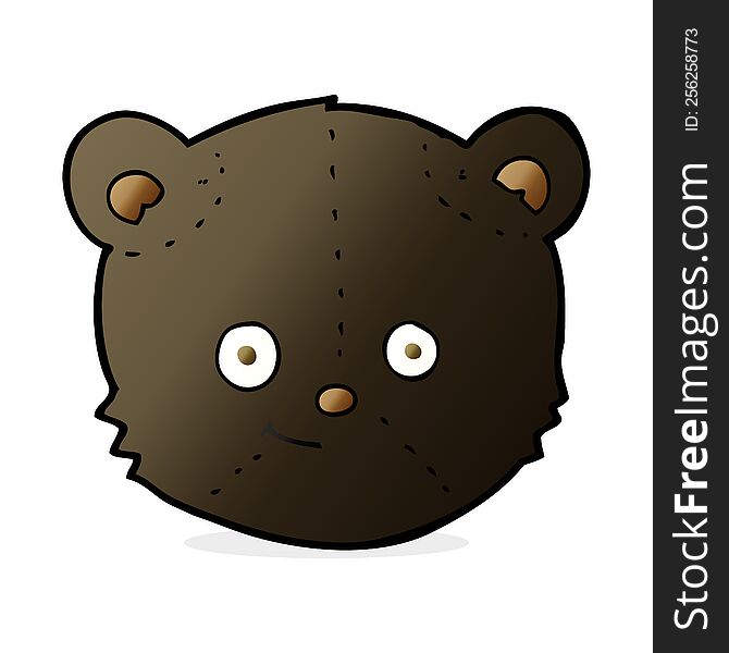 cartoon black bear head