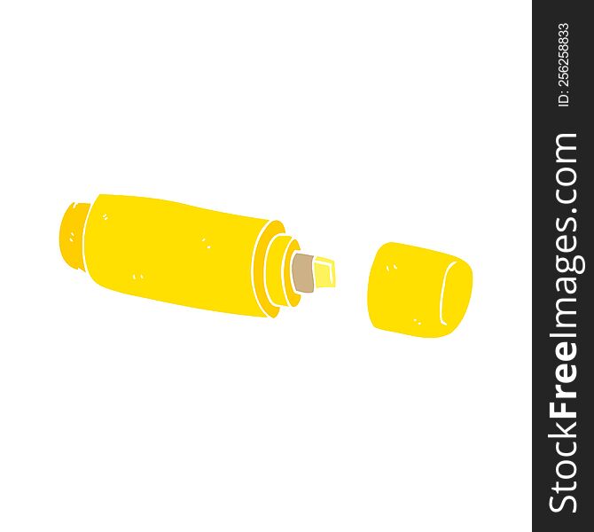 flat color illustration of marker pen. flat color illustration of marker pen