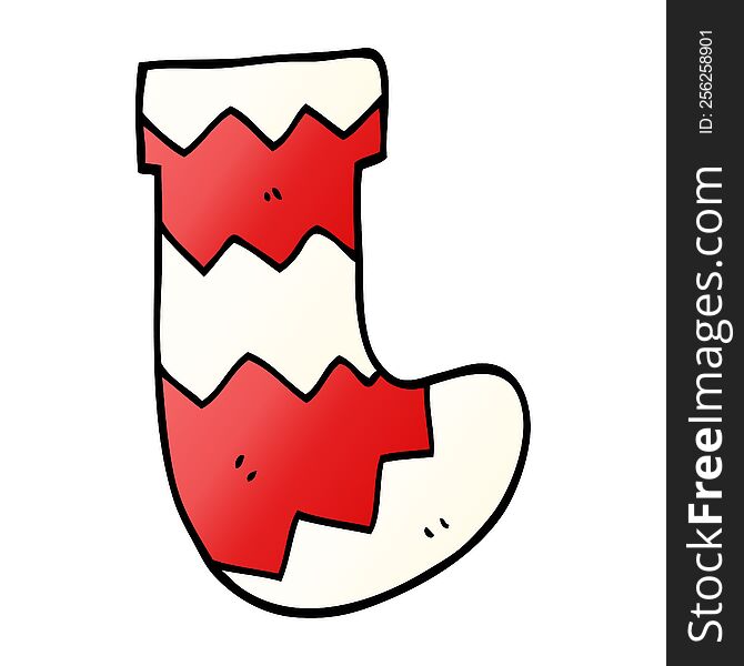 Cartoon Doodle Christmas Stocking