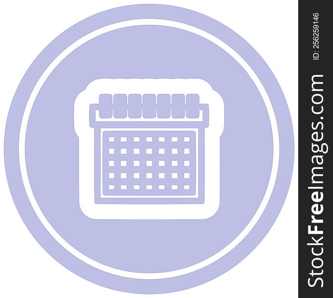 monthly calendar circular icon