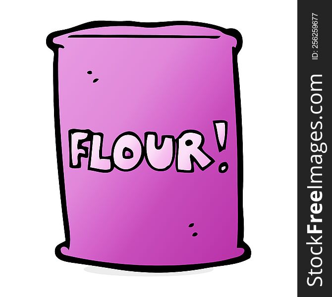 cartoon bag of flour