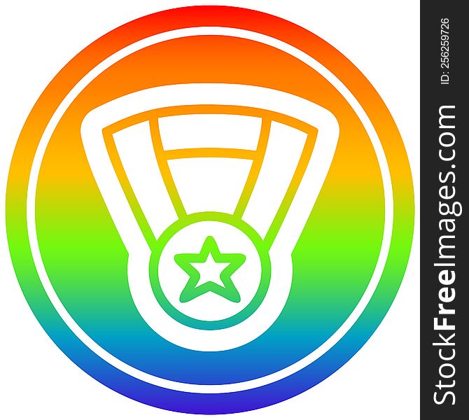 Medal Award In Rainbow Spectrum
