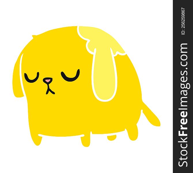 Cartoon Of Cute Sad Kawaii Dog