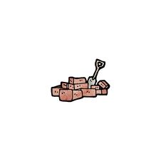 Cartoon Pile Of Bricks Stock Photography Cartoon Pile Of Bricks Stock Photography
