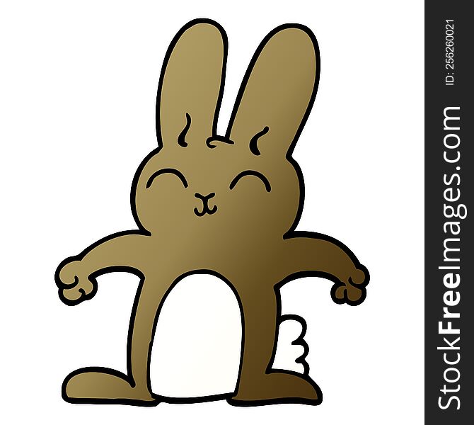 happy cartoon doodle rabbit