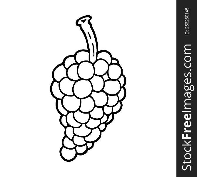 line drawing cartoon bunch of grapes