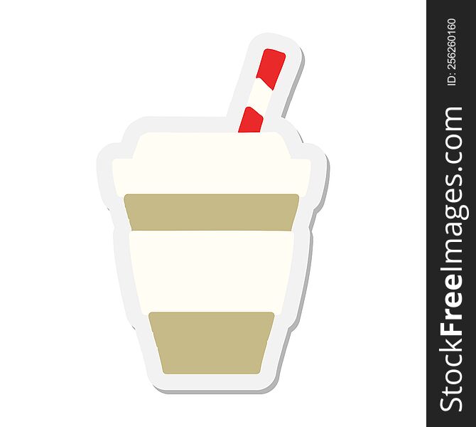 takeout coffee cup sticker