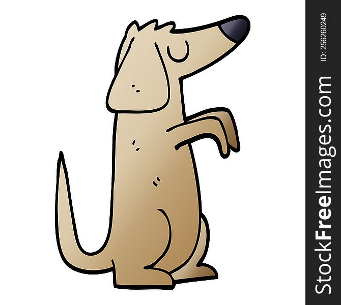 cartoon doodle dog