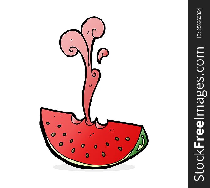 Cartoon Squirting Watermelon