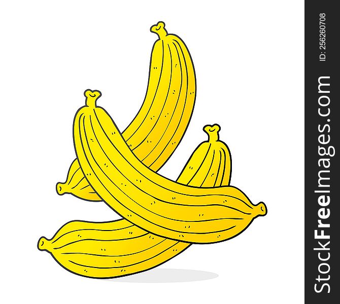 freehand drawn cartoon bananas