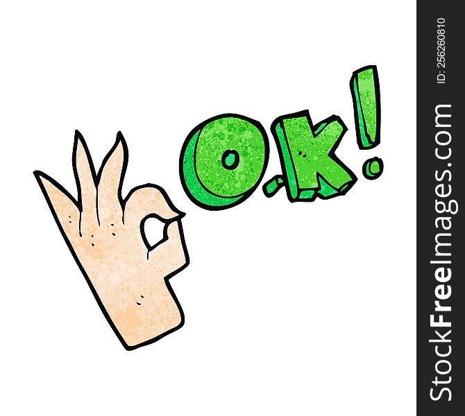 cartoon symbol for Okay. cartoon symbol for Okay