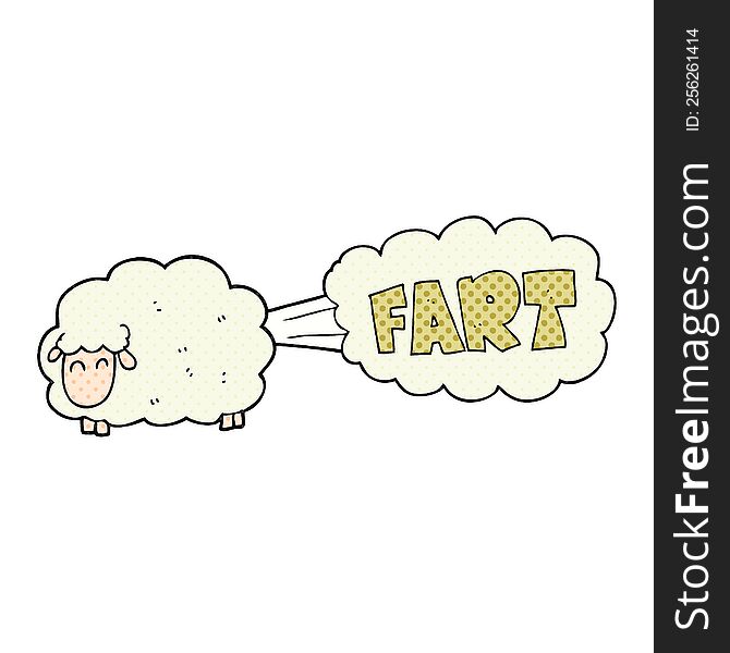 Cartoon Farting Sheep