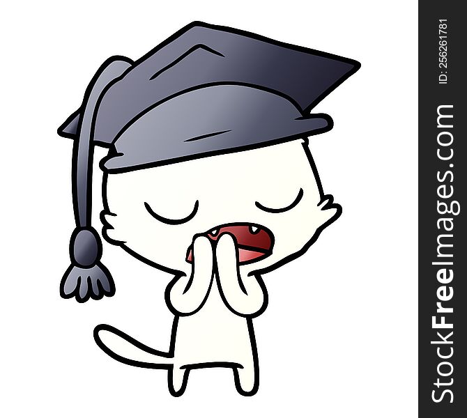 graduate talking cat cartoon. graduate talking cat cartoon