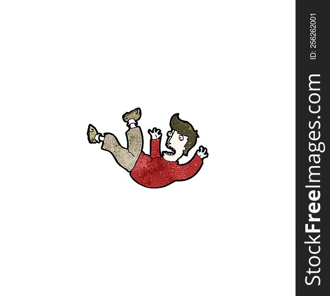 cartoon falling man