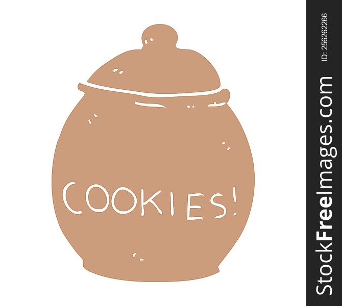 Flat Color Style Cartoon Cookie Jar