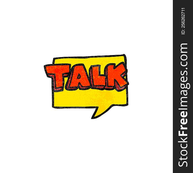 textured cartoon talk symbol