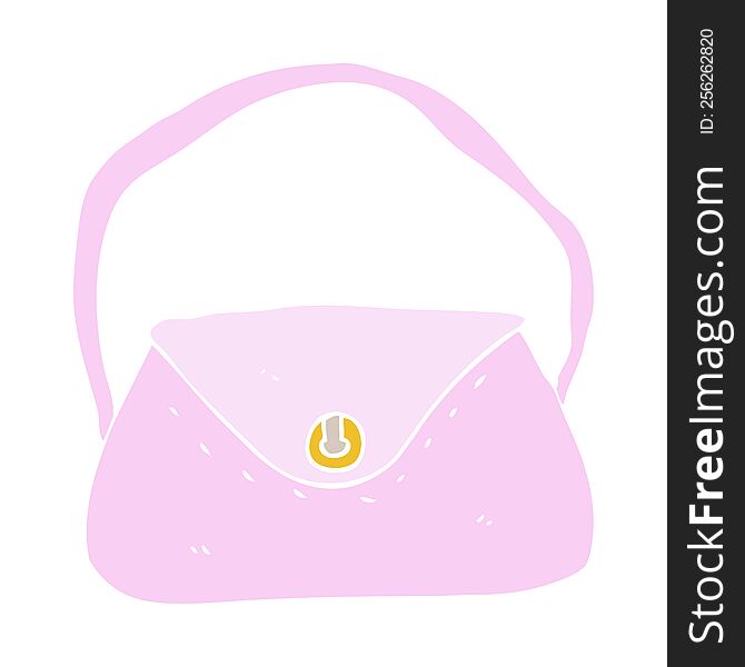 flat color illustration of purse. flat color illustration of purse