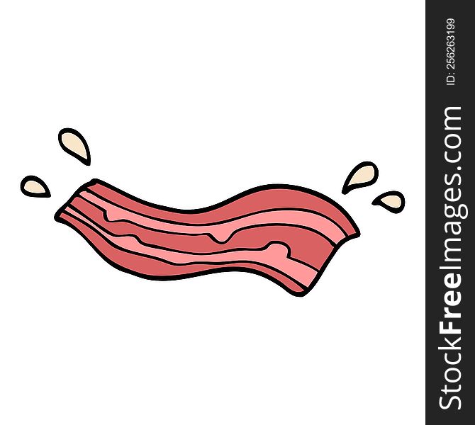cartoon doodle bacon