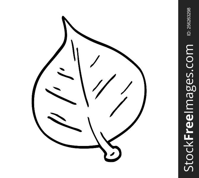 line drawing cartoon leaf