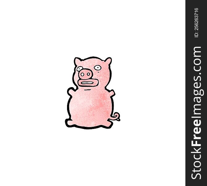 ugly pig cartoon