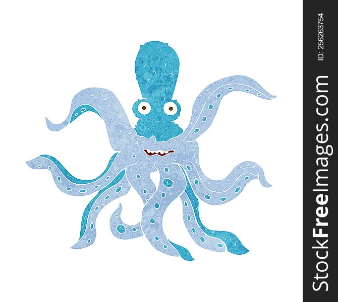 cartoon giant octopus