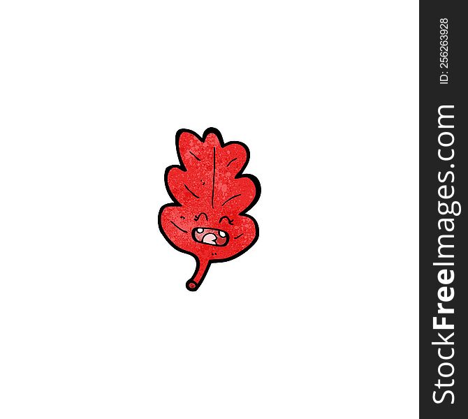 Red Leaf Cartoon Character