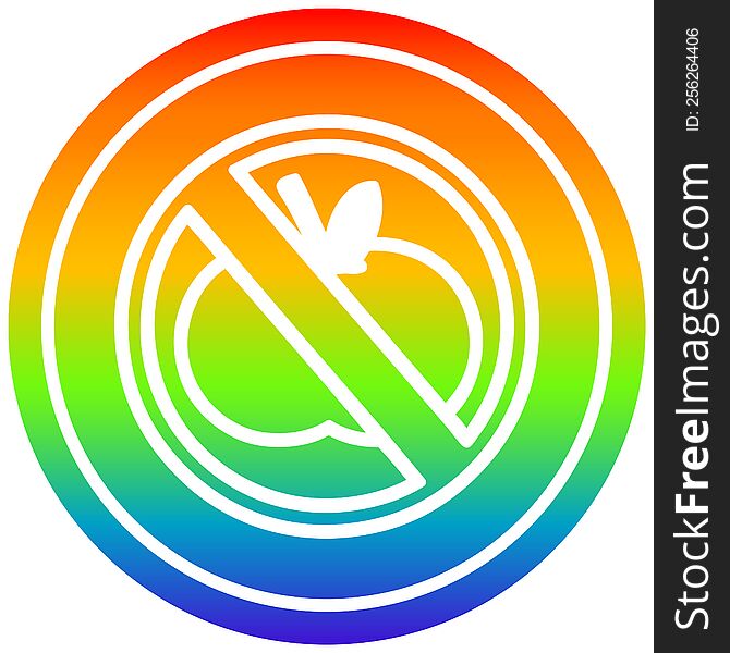 no healthy food circular icon with rainbow gradient finish. no healthy food circular icon with rainbow gradient finish