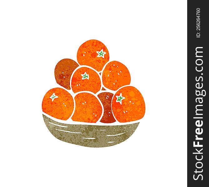 cartoon bowl of oranges