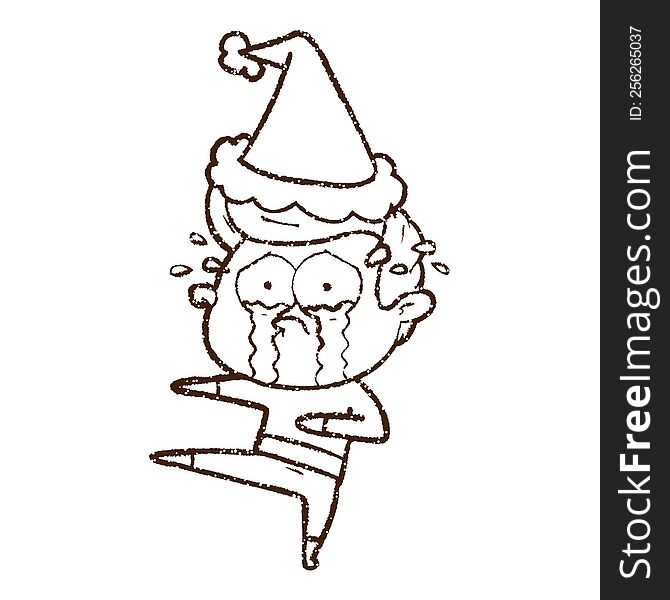 Christmas Dancer Charcoal Drawing
