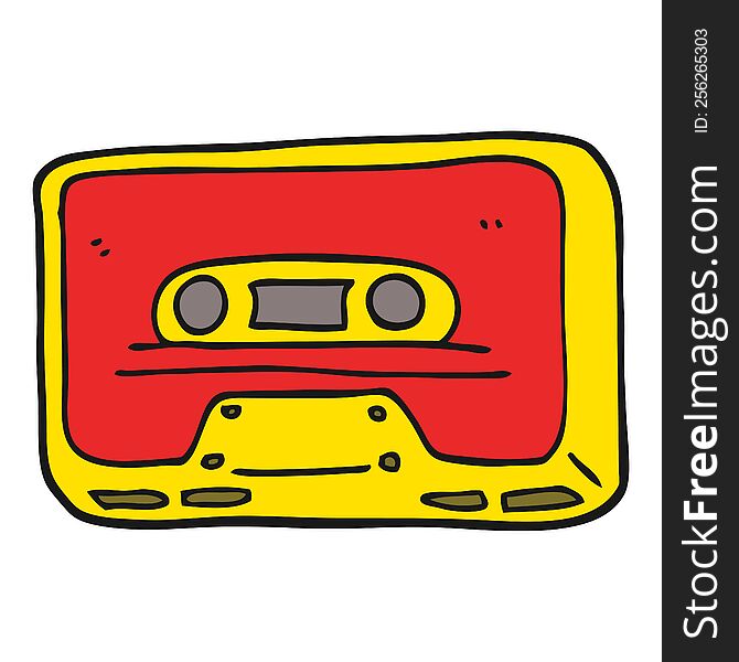 cartoon old tape cassette