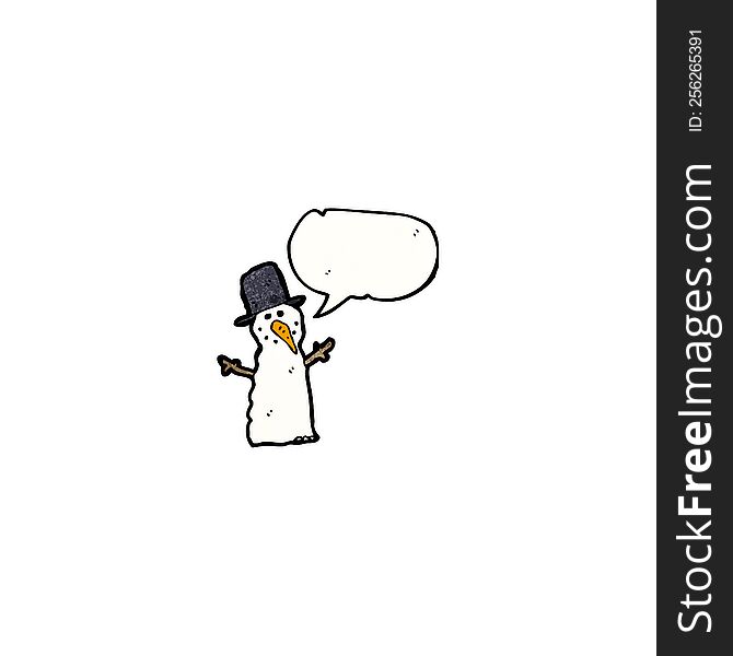 funny snowman cartoon