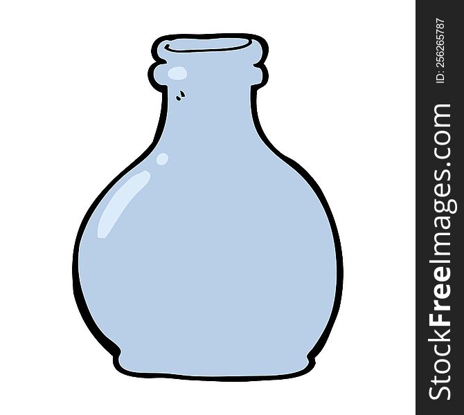 cartoon old glass vase