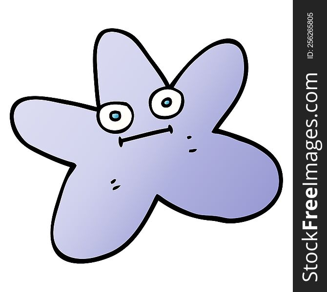 Vector Gradient Illustration Cartoon Star Fish
