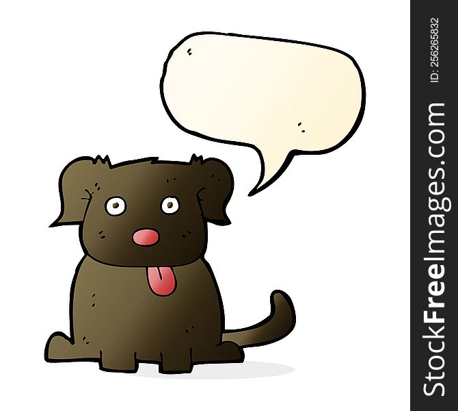 Cartoon Dog With Speech Bubble