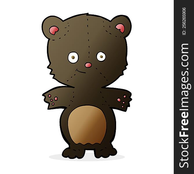 cartoon black bear cub