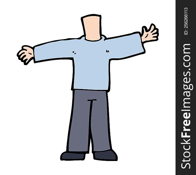 cartoon body with open arms  (mix and match cartoons or add own photos