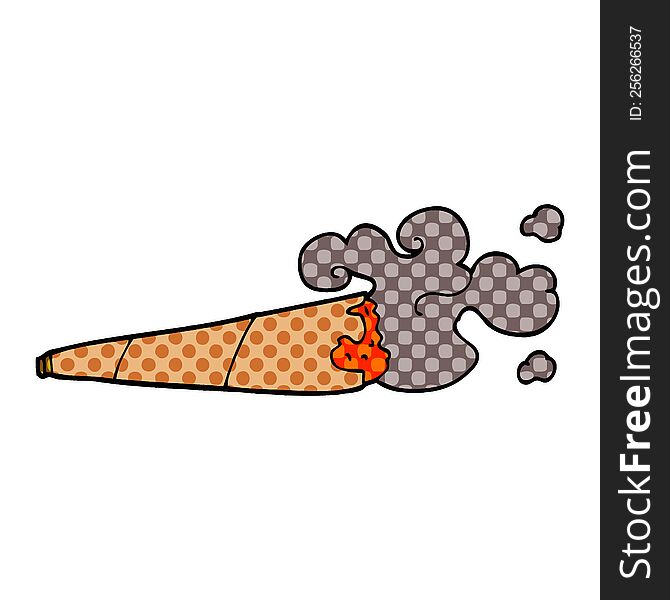 Cartoon Doodle Rolled Cigarette